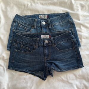 SO Jean Booty Shorts Set 2 | Juniors Sz 1 | Med & Dark Wash